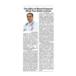 Dr. Siddhrajsinh Vala The ABCs of Blood Pressure: What You Need to Know